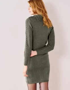 Robe Pull Maille Torsadée -Femmes Vêtements Magasin 611173 C02 zoomx vue3