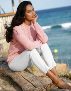 Pull Col Rond Maille Anglaise 12 Pull Col Rond Maille Anglaise -Femmes Vêtements Magasin 611198 C04 zoomx vue5