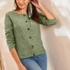 Gilet Boutonné Maille Fantaisie -Femmes Vêtements Magasin 611199 C03 zoomx