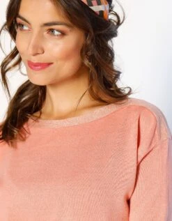 Pull Marinière Uni, Toucher Cachemire Détails Brillants -Femmes Vêtements Magasin 611227 C02 zoomx vue5