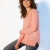 Pull Col V Toucher Cachemire Détails Brillants -Femmes Vêtements Magasin 611228 C01 zoomx
