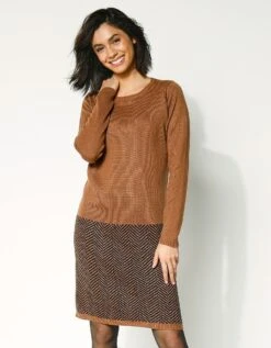 Robe Pull, Base Jacquard -Femmes Vêtements Magasin 611270 C02 zoomx vue3