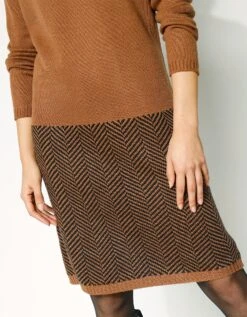 Robe Pull, Base Jacquard -Femmes Vêtements Magasin 611270 C02 zoomx vue4