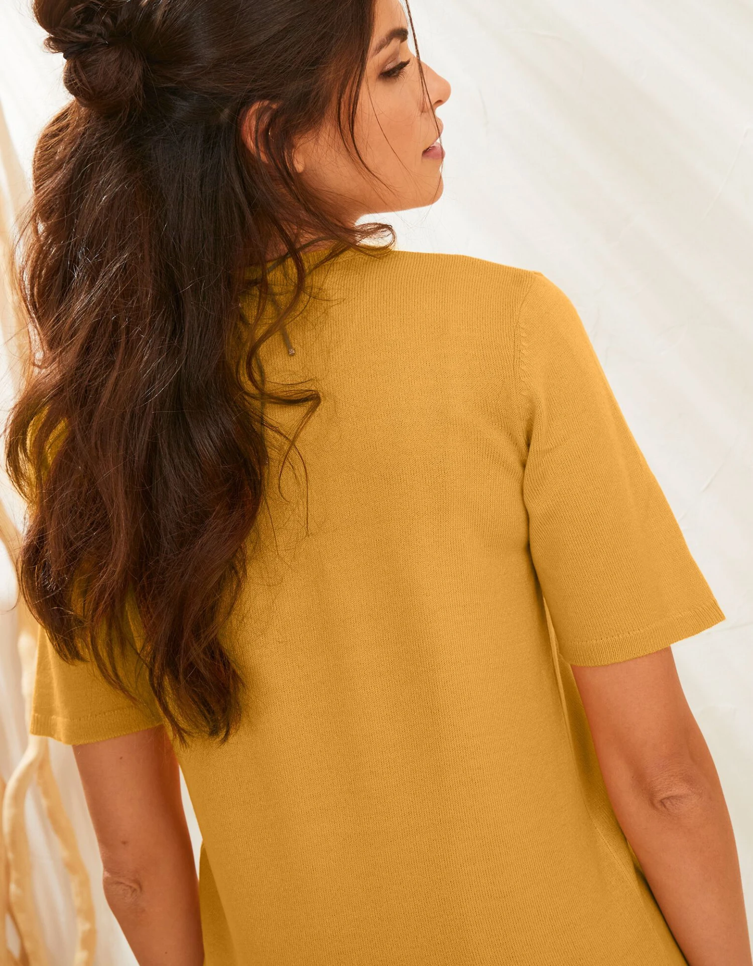 Pull Uni Manches Courtes Toucher Cachemire 4 Pull Uni Manches Courtes Toucher Cachemire – Image 2