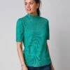 Pull Col Montant Manches Courtes Toucher Cachemire -Femmes Vêtements Magasin 611315 C08 zoomx