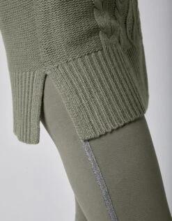 Pull Tunique Torsadé Manches Courtes, Toucher Cachemire -Femmes Vêtements Magasin 611318 C01 zoom detailRFP