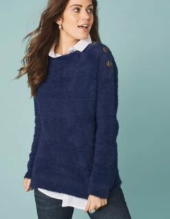 Pull Col Bateau Maille Poilue Fantaisie 12 Pull Col Bateau Maille Poilue Fantaisie -Femmes Vêtements Magasin 611330 C02 zoomx vue4