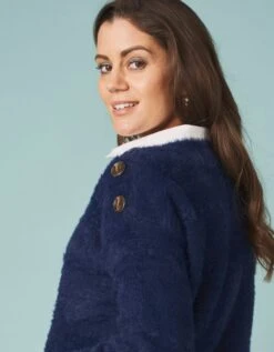 Pull Col Bateau Maille Poilue Fantaisie 13 Pull Col Bateau Maille Poilue Fantaisie -Femmes Vêtements Magasin 611330 C02 zoomx vue5