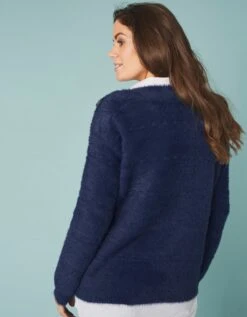 Pull Col Bateau Maille Poilue Fantaisie 15 Pull Col Bateau Maille Poilue Fantaisie -Femmes Vêtements Magasin 611330 C02 zoomx vue7