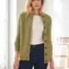 Cardigan Boutonné Maille Poilue Fantaisie -Femmes Vêtements Magasin 611332 C04 zoomx