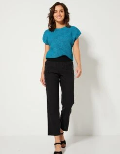 Pull Manches Courtes, Maille Fantaisie -Femmes Vêtements Magasin 611383 C08 zoomx vue4