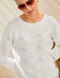 Pull Manches Longues, Maille Fantaisie -Femmes Vêtements Magasin 611384 C00 zoomx vue3