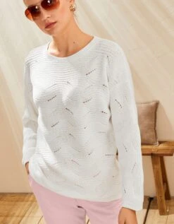 Pull Manches Longues, Maille Fantaisie -Femmes Vêtements Magasin 611384 C00 zoomx vue5