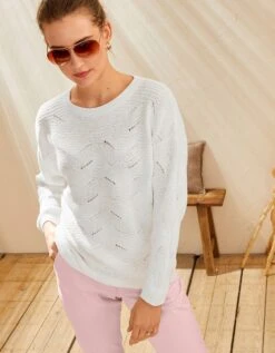 Pull Manches Longues, Maille Fantaisie -Femmes Vêtements Magasin 611384 C00 zoomx vue7