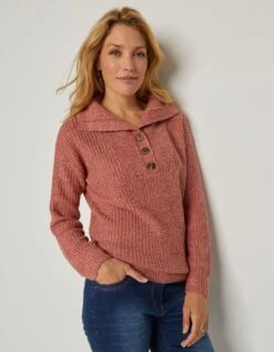 Pull Col Camionneur, Maille Anglaise Toucher Mohair -Femmes Vêtements Magasin 611391 C01 zoomx vue3