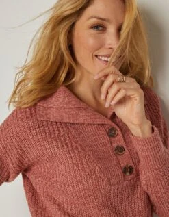 Pull Col Camionneur, Maille Anglaise Toucher Mohair -Femmes Vêtements Magasin 611391 C01 zoomx vue4