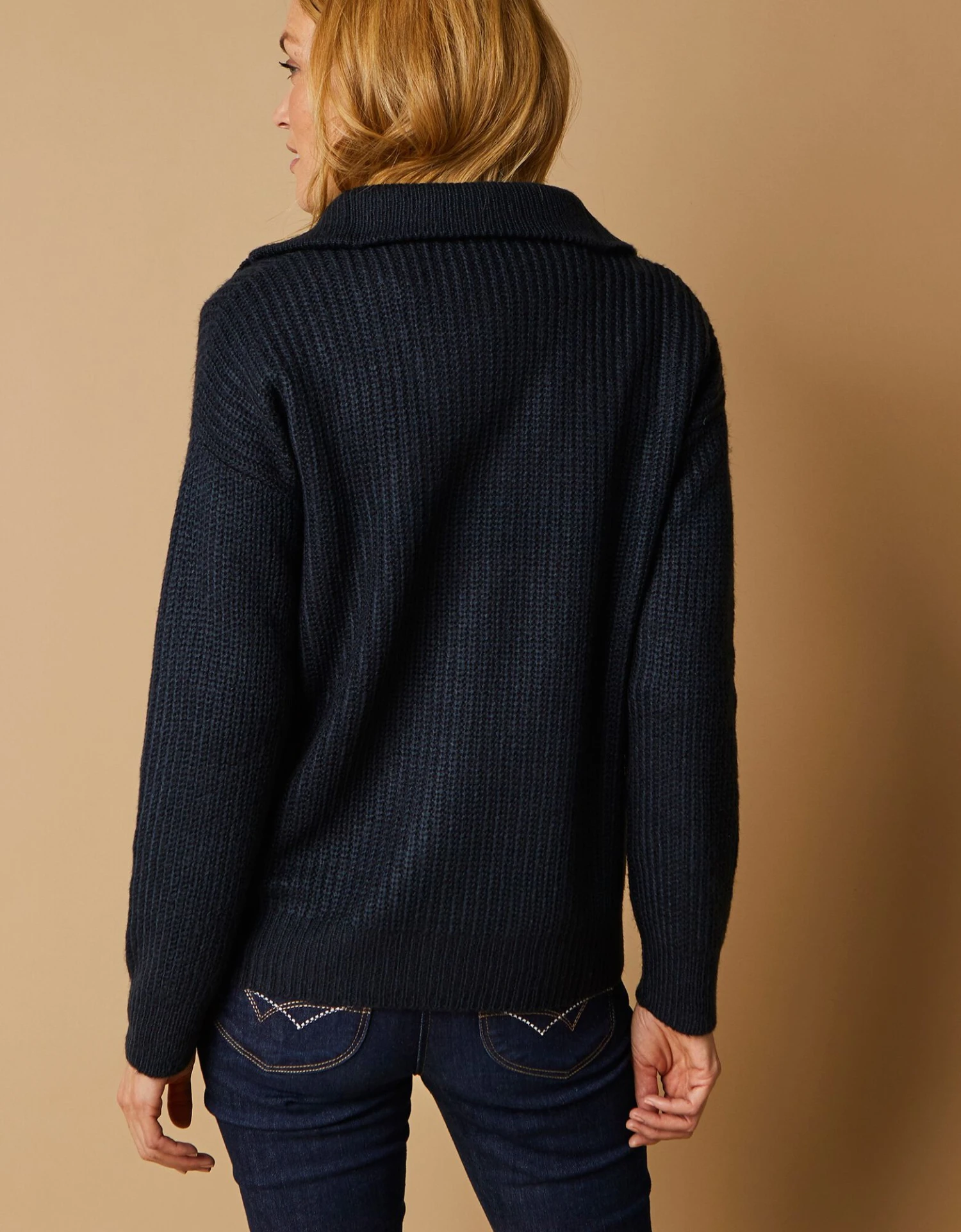 Pull Col Camionneur, Maille Anglaise Toucher Mohair 9 Pull Col Camionneur, Maille Anglaise Toucher Mohair – Image 7