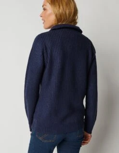 Pull Col Camionneur Zippé Maille Anglasie -Femmes Vêtements Magasin 611393 C02 zoomx vue7