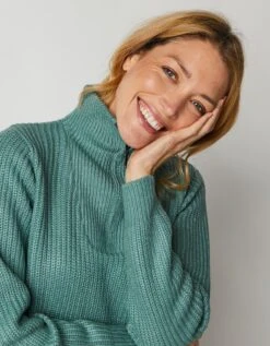 Pull Col Camionneur Zippé Maille Anglasie -Femmes Vêtements Magasin 611393 C03 zoomx vue7