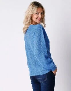 Pull Col Bateau, Maille Anglaise Toucher Mohair -Femmes Vêtements Magasin 611402 C01 zoomx vue6