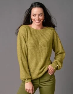Pull Col Bateau, Maille Anglaise Toucher Mohair