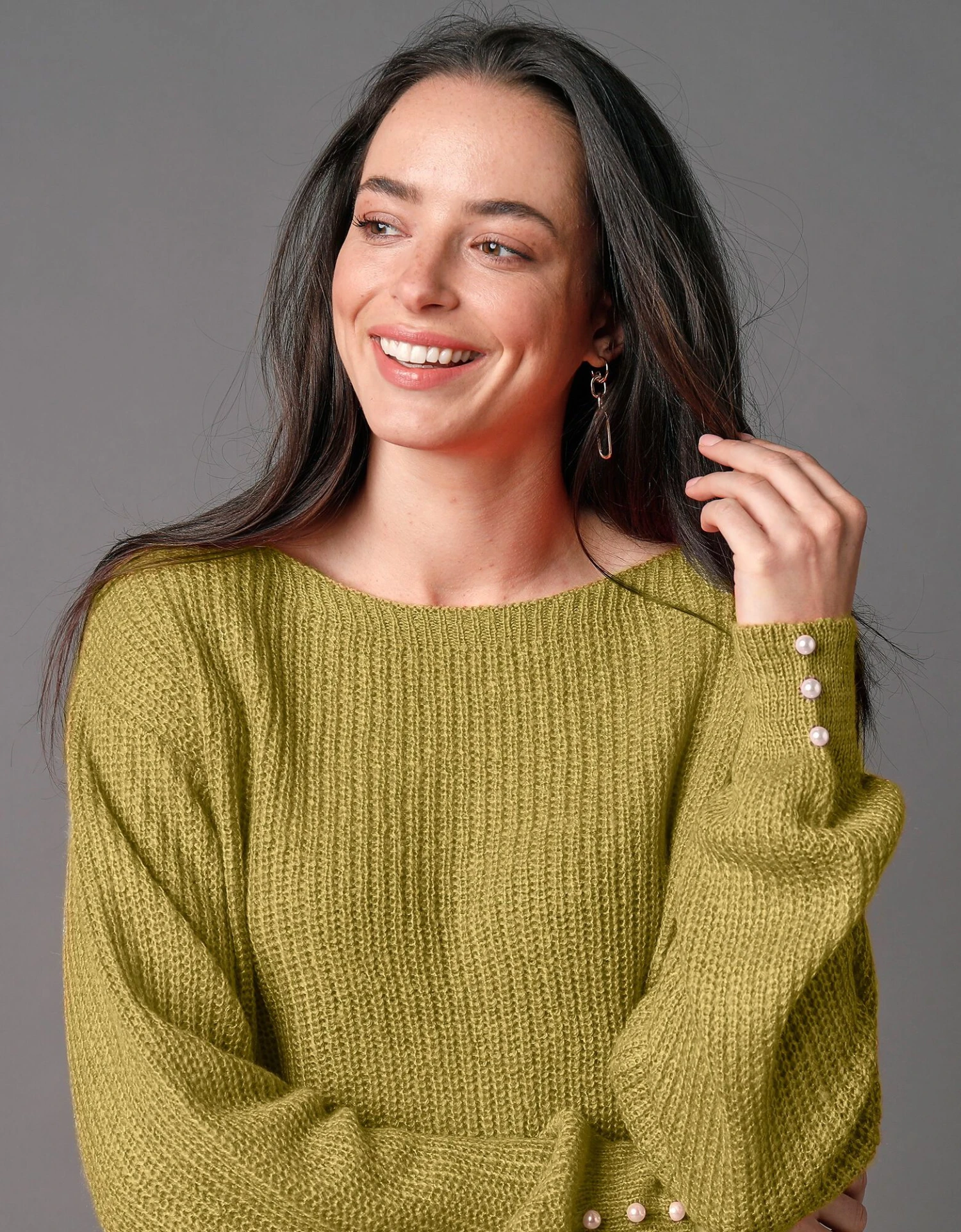 Pull Col Bateau, Maille Anglaise Toucher Mohair 4 Pull Col Bateau, Maille Anglaise Toucher Mohair – Image 2