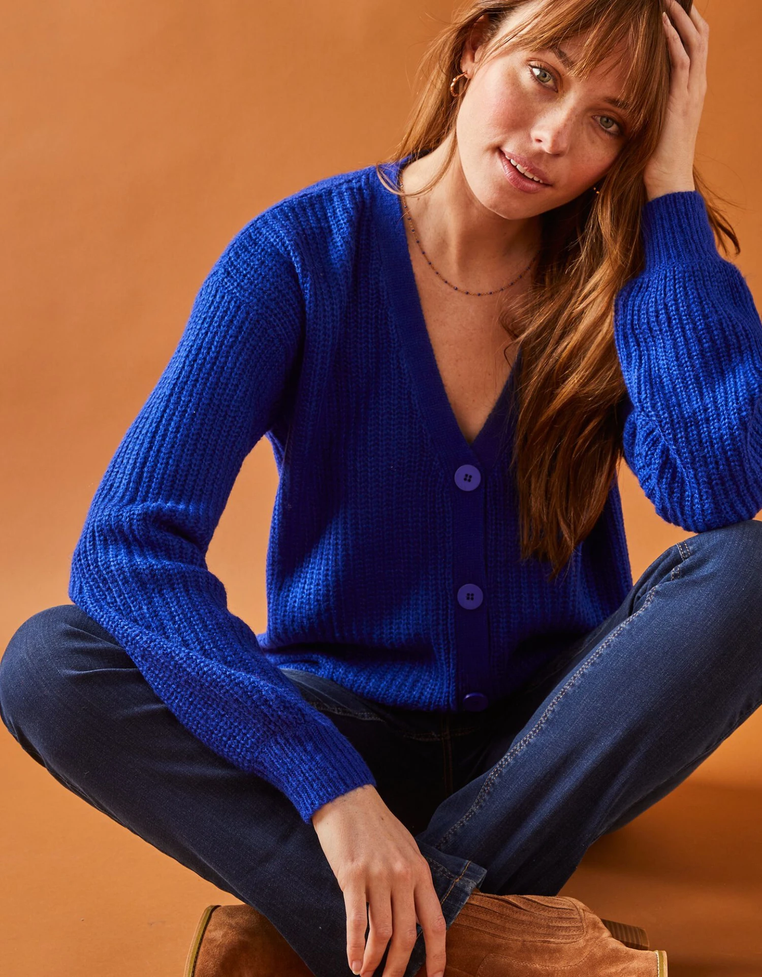 Gilet Boutonné Volume Loose Maille Toucher Mohair 6 Gilet Boutonné Volume Loose Maille Toucher Mohair – Image 4