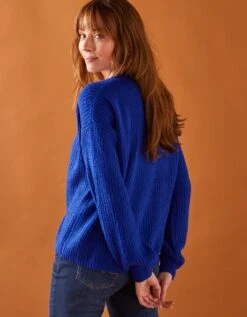 Gilet Boutonné Volume Loose Maille Toucher Mohair 12 Gilet Boutonné Volume Loose Maille Toucher Mohair -Femmes Vêtements Magasin 611409 C05 zoomx vue5