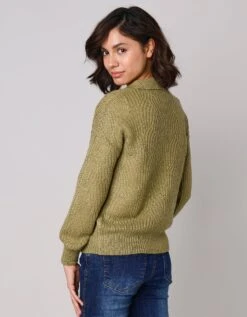 Pull Manches Bouffantes - Col Polo -Femmes Vêtements Magasin 611432 C02 zoomx vue2