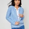 Gilet Zippé Maille Anglaise Toucher Mohair -Femmes Vêtements Magasin 611459 C02 zoomx