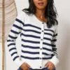 Cardigan Rayé Boutonné 1 Cardigan Rayé Boutonné -Femmes Vêtements Magasin 611460 C00 zoomx