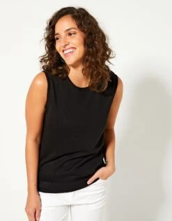 Pull Sans Manches Toucher Cachemire