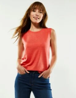 Pull Sans Manches Toucher Cachemire -Femmes Vêtements Magasin 611461 C01 zoomx vue4