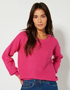 Pull Boîte Manches Longues, Maille Anglaise -Femmes Vêtements Magasin 611463 C02 zoomx vue4