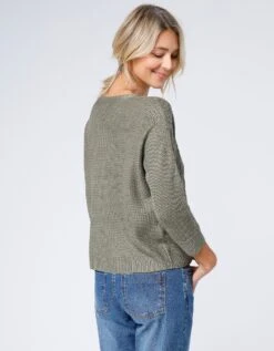 Pull Torsadé Manches 3/4, Spécial Petites -Femmes Vêtements Magasin 611475 C00 zoomx vue2