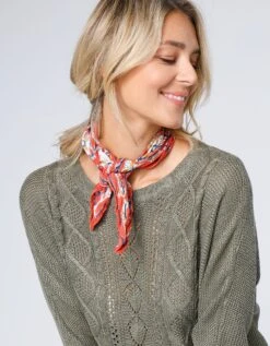 Pull Torsadé Manches 3/4, Spécial Petites -Femmes Vêtements Magasin 611475 C00 zoomx vue4