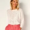 Pull Torsadé Manches 3/4, Spécial Petites -Femmes Vêtements Magasin 611475 C01 zoomx