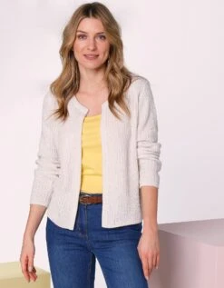 Gilet Paletot Fils Dorés, Maille Anglaise -Femmes Vêtements Magasin 611480 C03 zoomx vue6