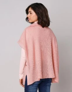 Pull Poncho Zippé Manches Courtes Fentes Boutonnées -Femmes Vêtements Magasin 611533 C01 zoomx vue2