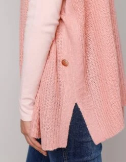 Pull Poncho Zippé Manches Courtes Fentes Boutonnées -Femmes Vêtements Magasin 611533 C01 zoomx vue5