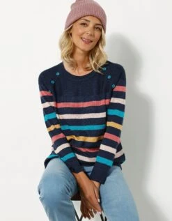 Pull Marinière Manches Longues Rayé