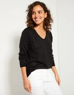 Pull Col V Toucher Cachemire 13 Pull Col V Toucher Cachemire -Femmes Vêtements Magasin 611938 C15 zoomx vue6