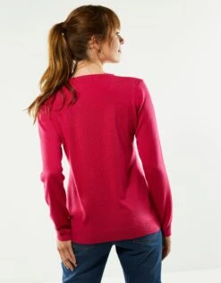 Pull Col Rond Uni Toucher Cachemire -Femmes Vêtements Magasin 611966 C36 zoomx vue5