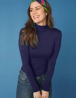 Sous-pull Col Roulé Viscose Stretch