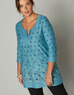 Tunique Col V Base Imprimée -Femmes Vêtements Magasin 612537 C04 zoomx vue6
