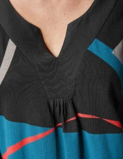 Tunique Col V Imprimé Graphique 15 Tunique Col V Imprimé Graphique -Femmes Vêtements Magasin 612559 C01 zoomx vue7