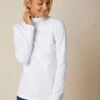 Sous-pull Col Roulé Coton Stretch Uni -Femmes Vêtements Magasin 612594 C06 zoomx