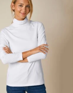 Sous-pull Col Roulé Coton Stretch Uni 10 Sous-pull Col Roulé Coton Stretch Uni -Femmes Vêtements Magasin 612594 C06 zoomx vue4
