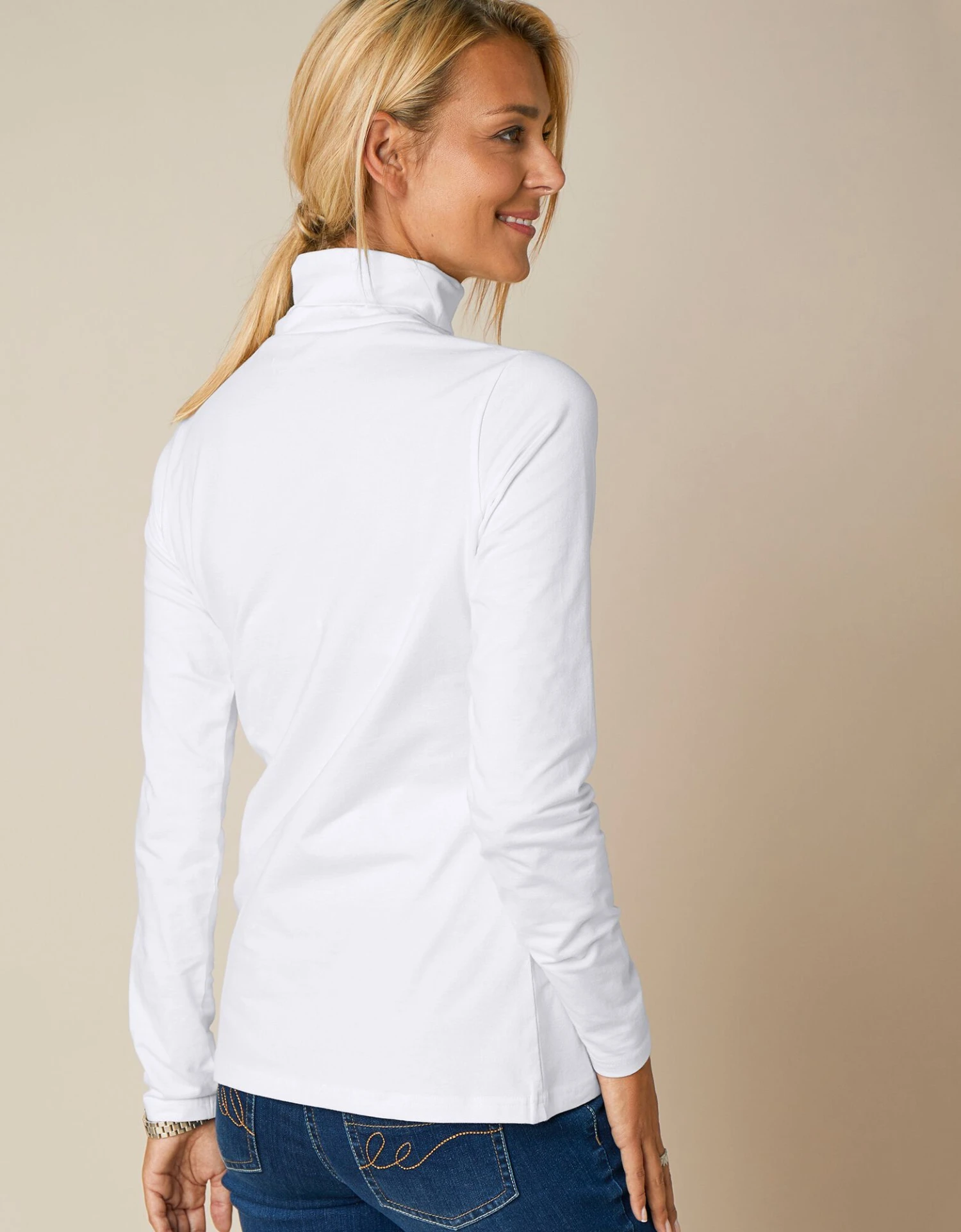 Sous-pull Col Roulé Coton Stretch Uni 7 Sous-pull Col Roulé Coton Stretch Uni – Image 5