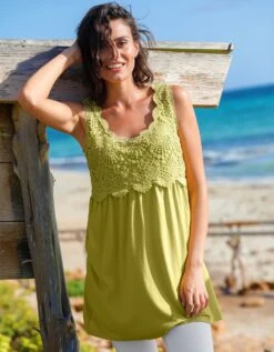 Tunique Plastron Macramé -Femmes Vêtements Magasin 612629 C03 zoomx vue3